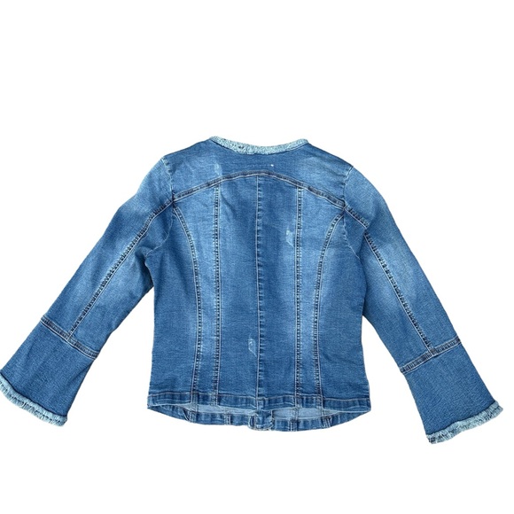 Cream denim jacket size extra small - Picture 3 of 3